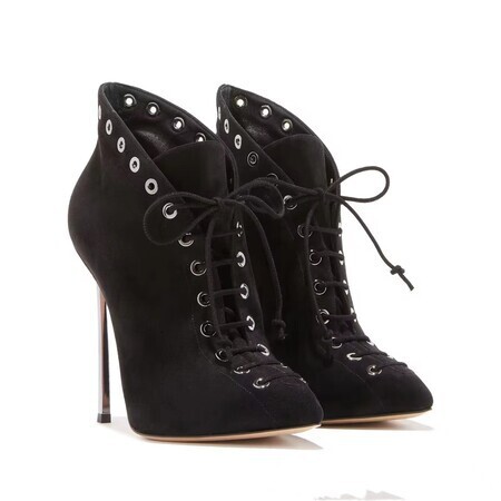 Instagram Fashion Show Plated Strap Shoes High Heel Women's Short Boots