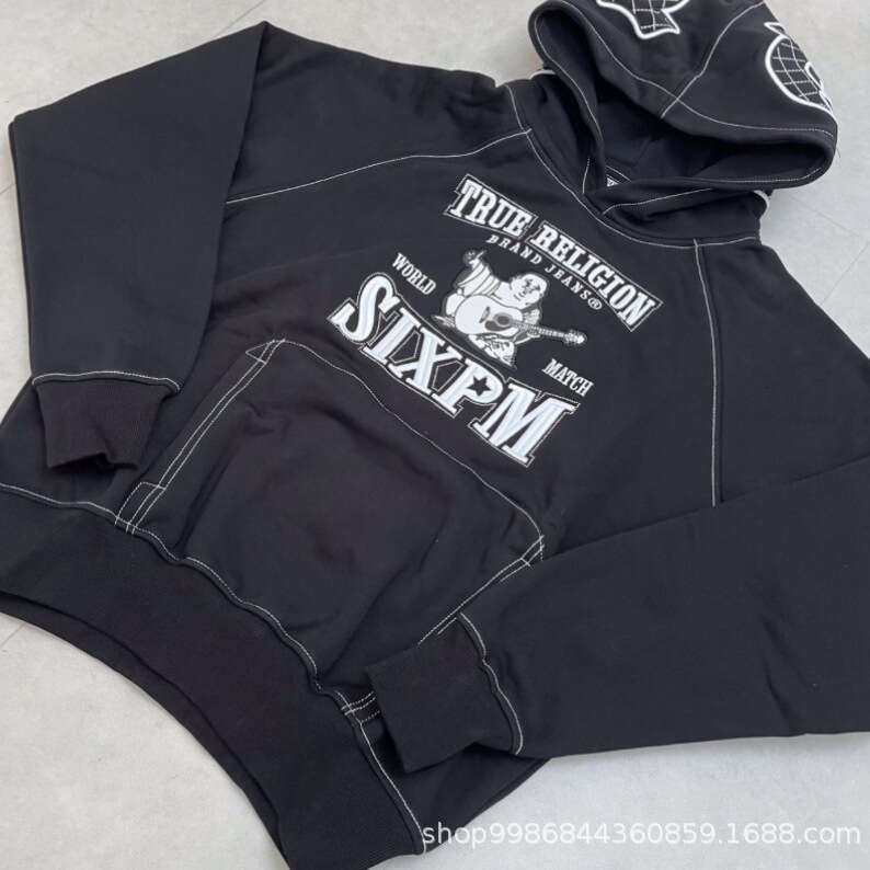 New full embroidery American youth trend, fashionable zippered hooded sweater suit, slim China-Chic