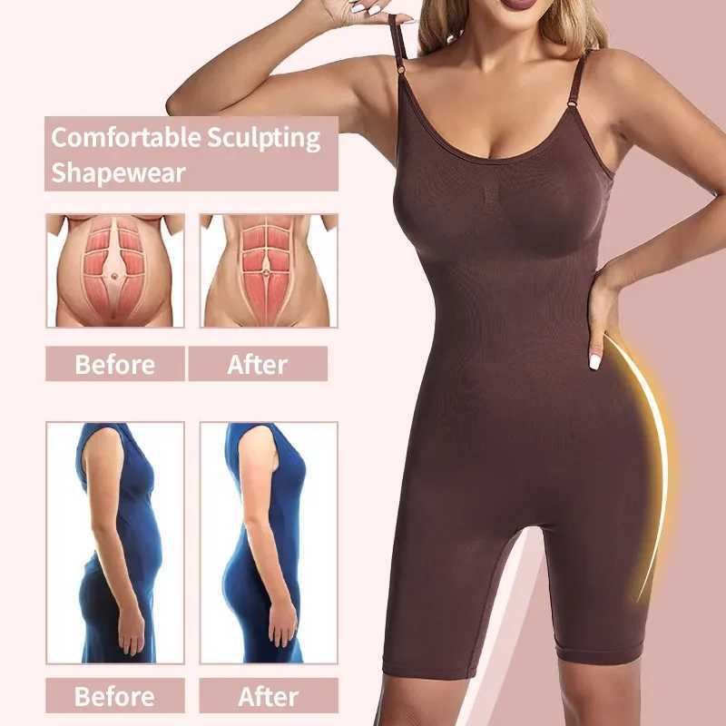 Seamless Women Bodysuit Butt Lifter Shapewear Waist Trainer Body Shaper Strappy-Back Chest Enhancing Corrective Underwear CorsetXJ250304