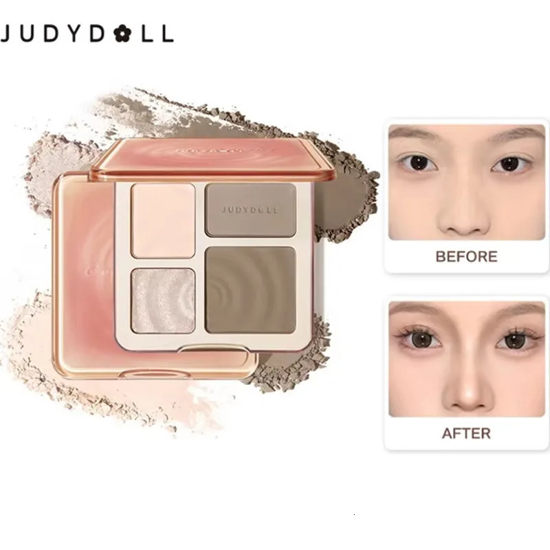 JUDYDOLL Waterproof Contour Stick Highlighter Palette Set Vegan Cruelty-Free Makeup Kit for Cheekbones Nose Slimming 250227
