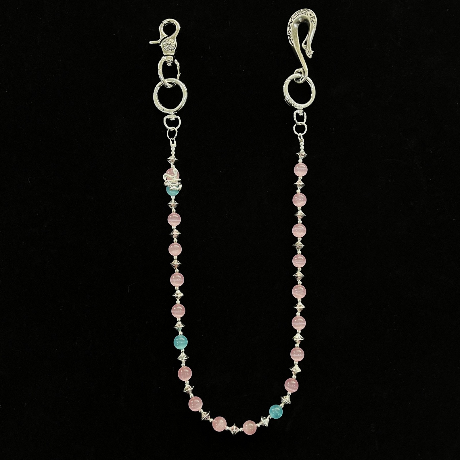 Vibe style niche metal volcanic stone waist ornament with high-end texture design unique creative accessories pants chain241115