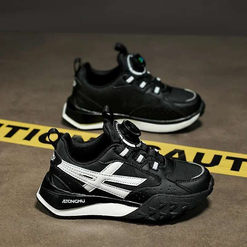 Children Sneakers Comfortable Fashion Designer Tennis Leather Non-slip Walking Kids Sports Shoes for Boy and Girl