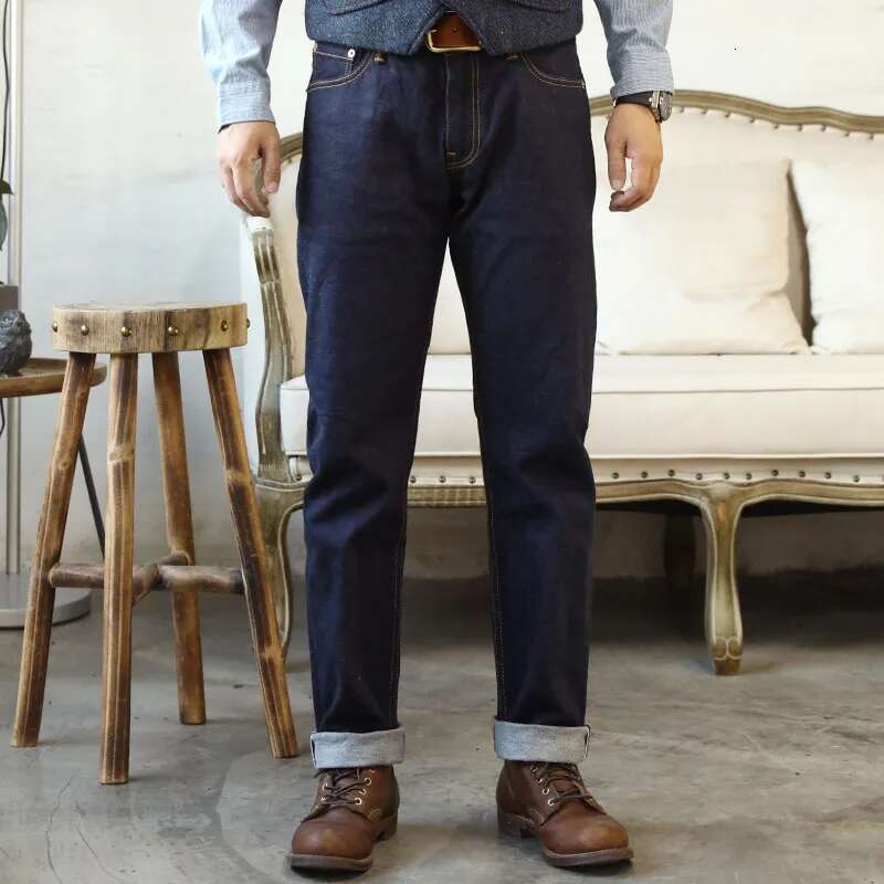 D10-0002 Read Description Low Rise Indigo Seage Washed 12Oz Pants Sanforised Zipper Raw Denim Jean