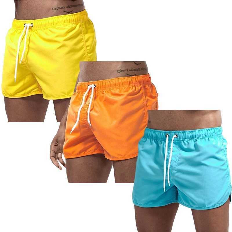 3 Pack Mens Beach Shorts Summer Casual Fashion Board Shorts for Man Running Cycling Fitness Shorts Gym Athletic Short PantsT250304