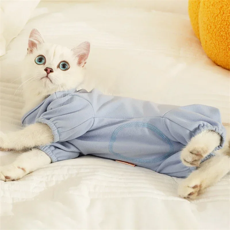 Pet Cat Weaning Cotton Clothes For Small Dog Sterilization Jumpsuit Anti-Licking Surgery Recovery Care Suit Puppy Kitten Outfits