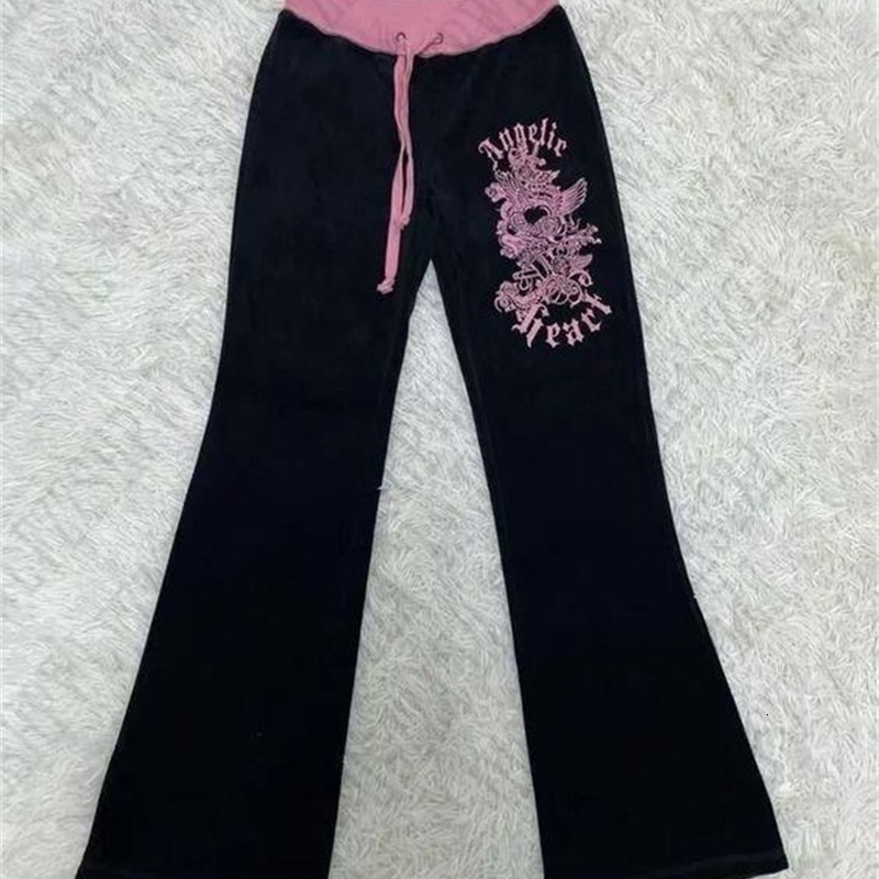 Classic Fashion Women Hip Hop Pant Gothic Aesthetic Y2K Chic emo Bottoms Casual Metal Rock Lower garment Vintage Grunge Trousers 250303