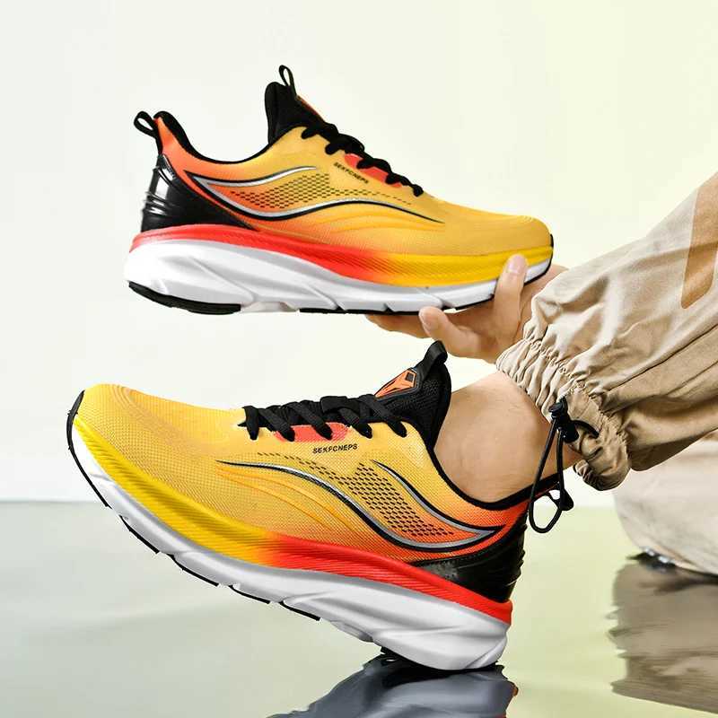 2025 New Marathon Air Cushion Men Sports Running Shoes Breathable Lightweight Wens Cfortable Athletic Training Sneakers Z250304