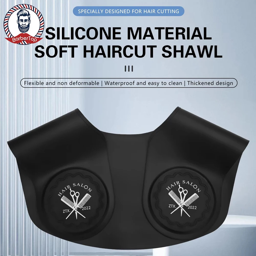 Silicone Waterproof Hairdressing Neck Corner Shoulder Pad Hair Care Cover Color Salon Styling Bag Necklace Tool Use 250304