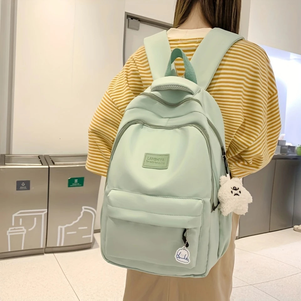 Ship from US Unisex Large Capacity Backpack For Nylon College Style Laptop Travel Bag School Women 250304FBB