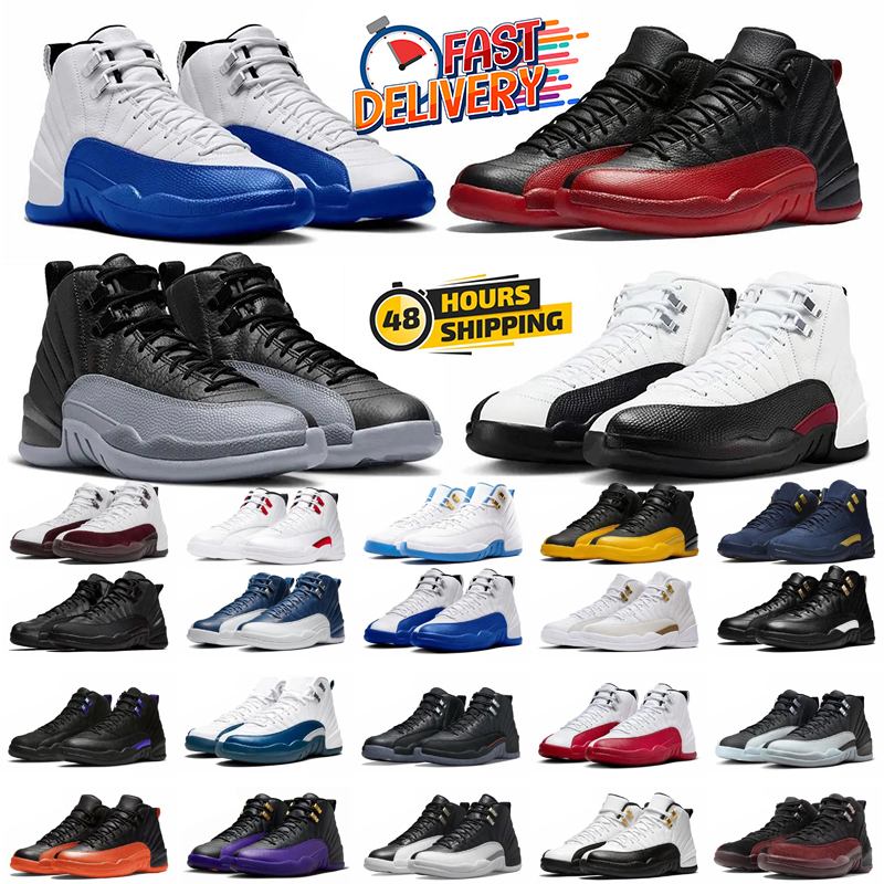 designer shoes 12s Basketball Shoes Flu Game mens womens Cherry Field Purple Stealth Blueberry Reverse Hyper Royal blue Mens Trainers Sport Sneakers 40-47