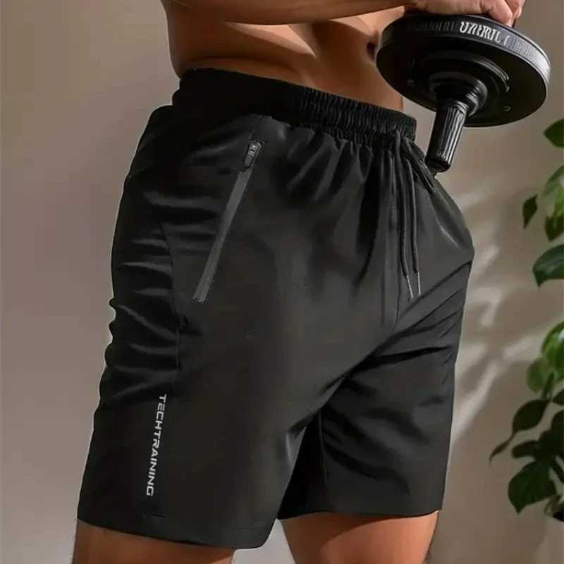 UETEEY Summer Shorts Men Gym Sport Running Squat Fitness Workout Man Short Pants Breathable Quick-drying Drawstring Mens ShortsT250304