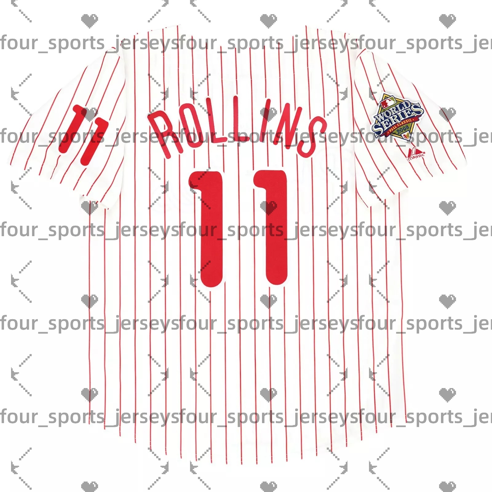 Retro Baseball Jersey Pat Burrell Ryan Howard Shane Victorino Jimmy Rollins Chase Utley Cole Hamels Carlos Ruiz Brad Lidge Chan Ho Park