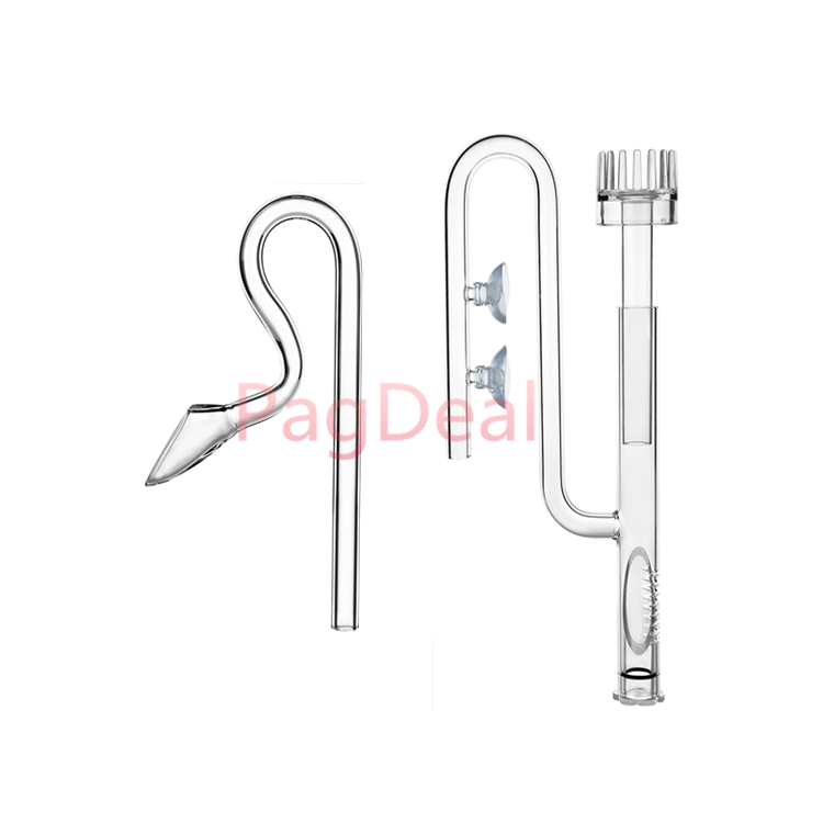 1 Set Mini Glass Aquarium Planted Tank Lily Pipe Voilet Surface SkImmer Inflow Outflow for 12/16mm (1/2") & 16/22mm (3/4") Tube