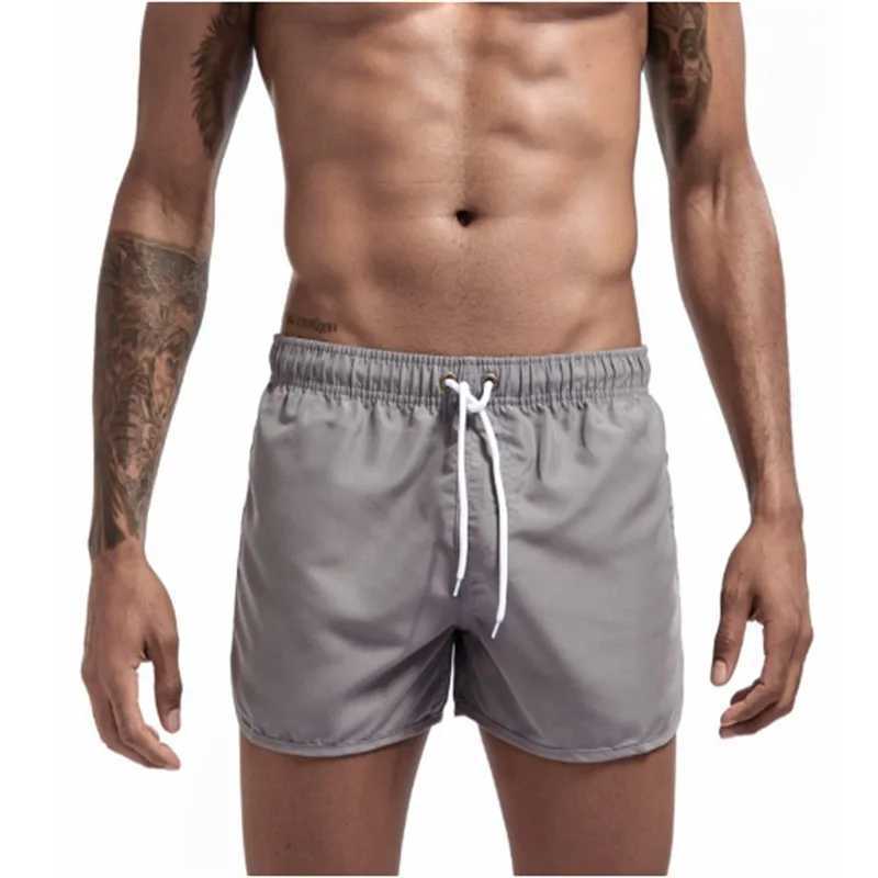 New Mens Shorts Summer Beach Pants Slim Fit Ultra Thin Quick Drying Casual Solid Color Sports ShortsT250304