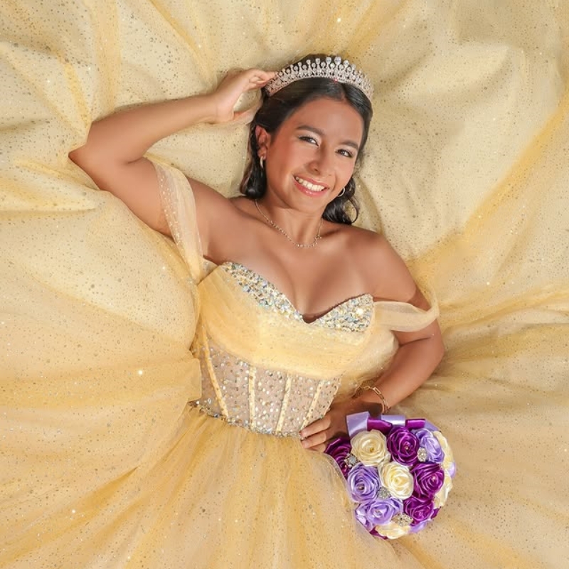 Yellow Shiny Quinceanera Dresses Ball Gown Off The Shoulder Beading Crystal Corset Tull Party Birthday Sweet 16 Vestidos 15 De Anos