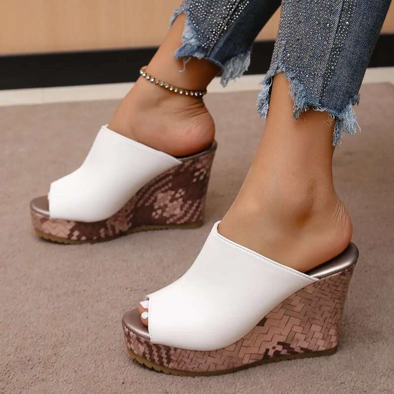 Super High Chunky Heels Women Slides Clogs Sandals Platform Shoes Pumps Female Flip p Ladies Slippers Sexy Sandalias Mujer