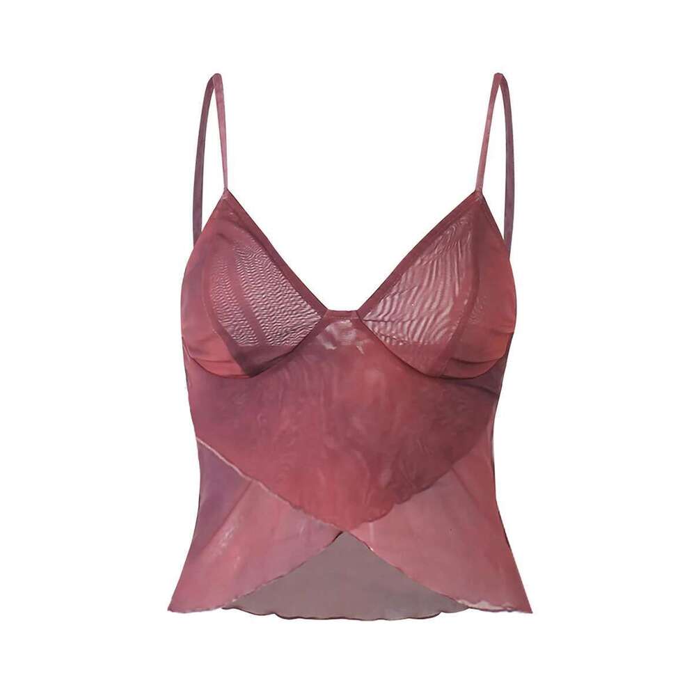 Camisoles Women ral Spaghetti Straps V-Neck Sleeveless Tank Summer Backless Vests Crop Tops y2k Aesthetic Streetwear