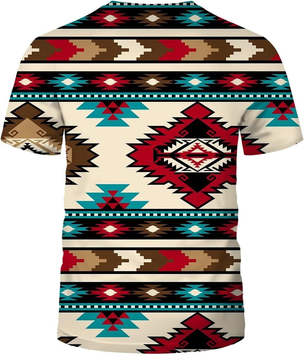Mens T shirt Men Women Aztec Print Fashion Crew Neck Short Sleeve Tee Shirt tee Casual tops summer clothes