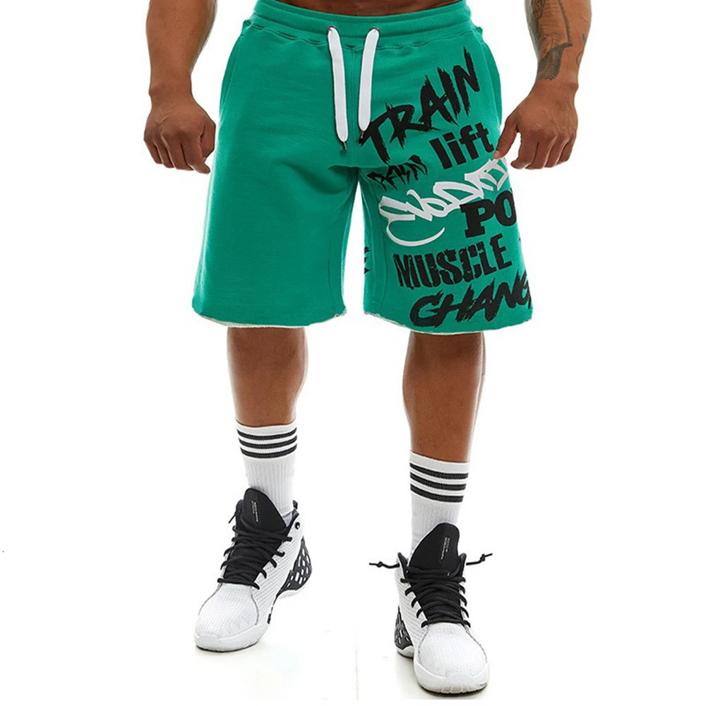Mens Cotton Gym Shorts Hip Hop Summer Knee Length Fitness Sports Training Running Loose Male Casual Exercise Basketball 250225