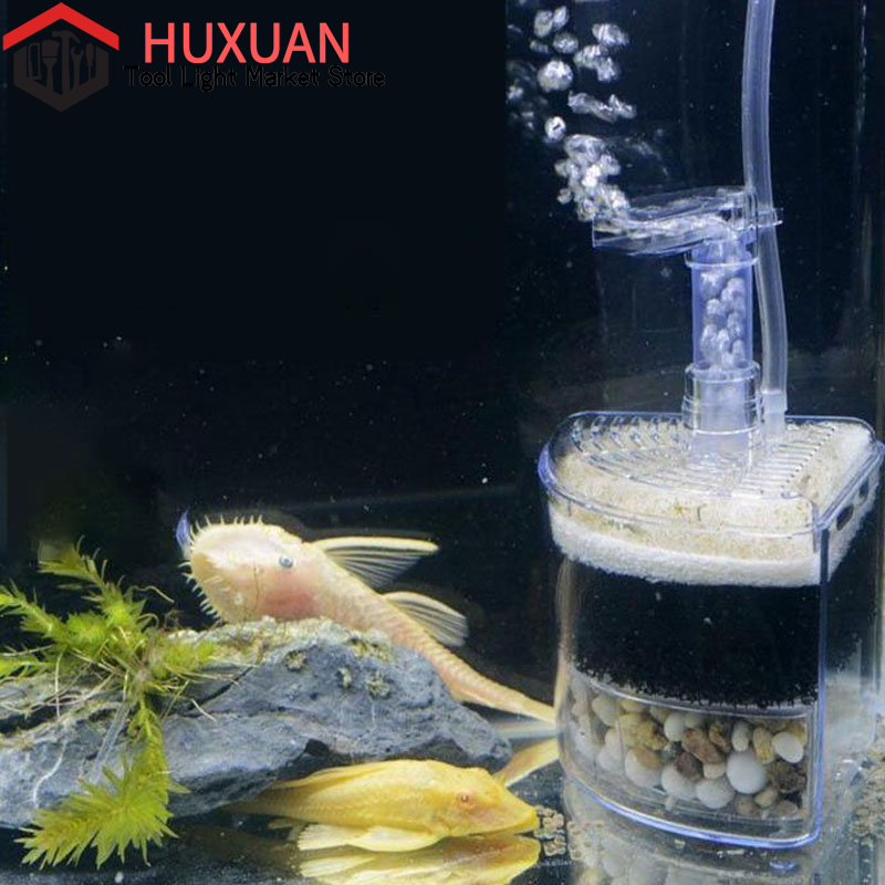 Multi-layer Media Pneumatic Fish Tank Filter Aquarium Corner Sponge Filter Quiet Betta Fry Shrimp And Small Fish Bio Foam Filter