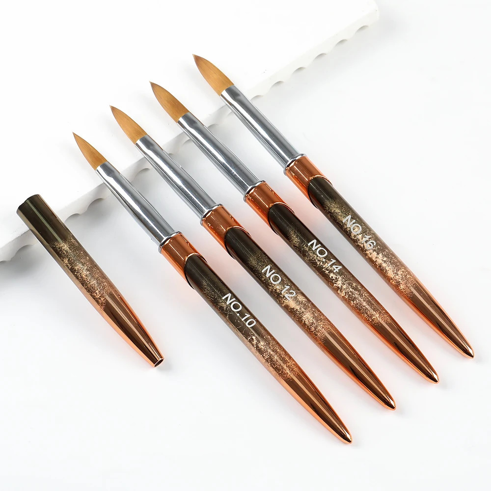 4pcs nail art brush set nail art tool 3D Builder gel brush professional acrylic nail brush nail art brush 250304