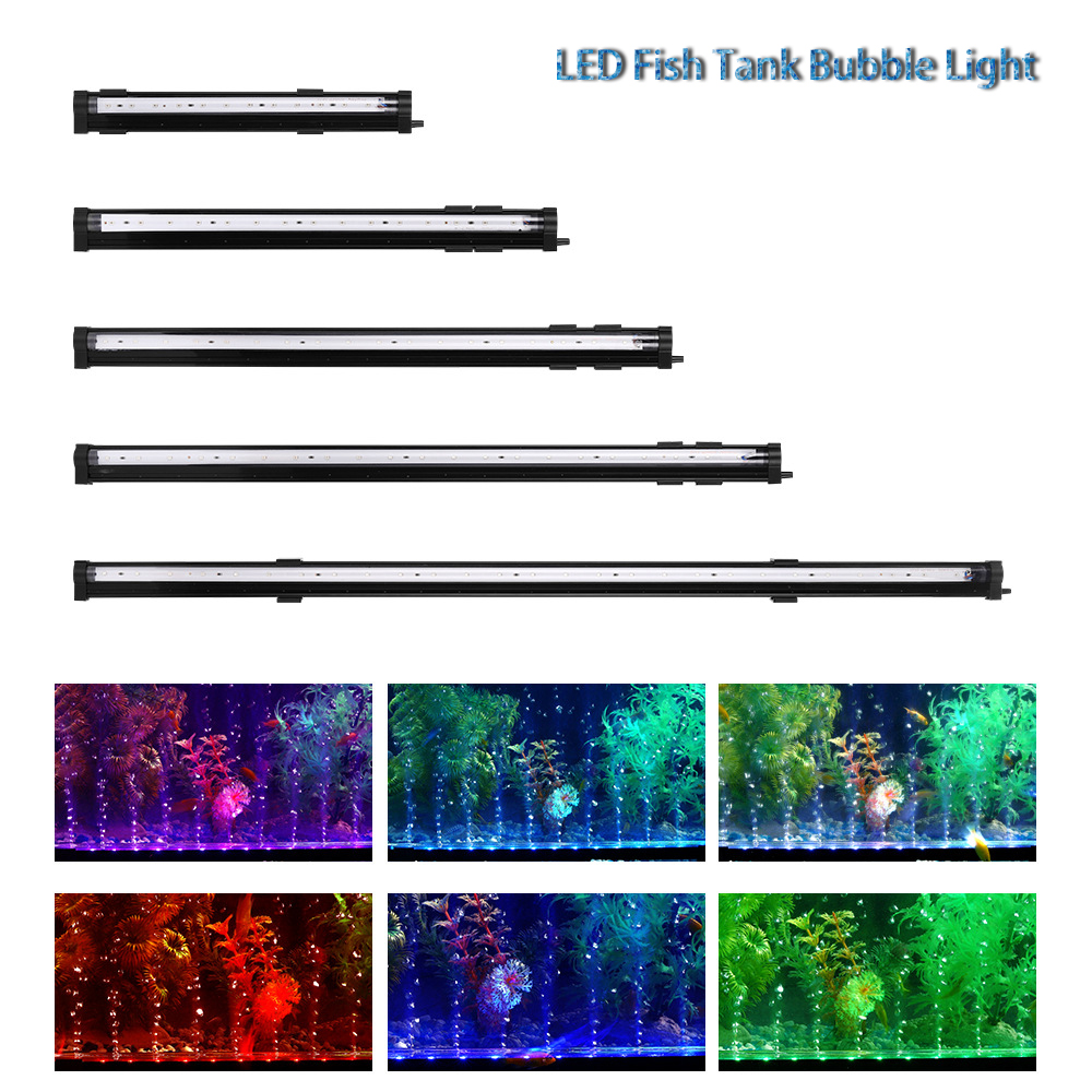 LED Bubble Light Aquarium Light Underwater Diving Fish Tank Light Color Changing Oxygen Aquarium Fish Tank Light (220V-240V)