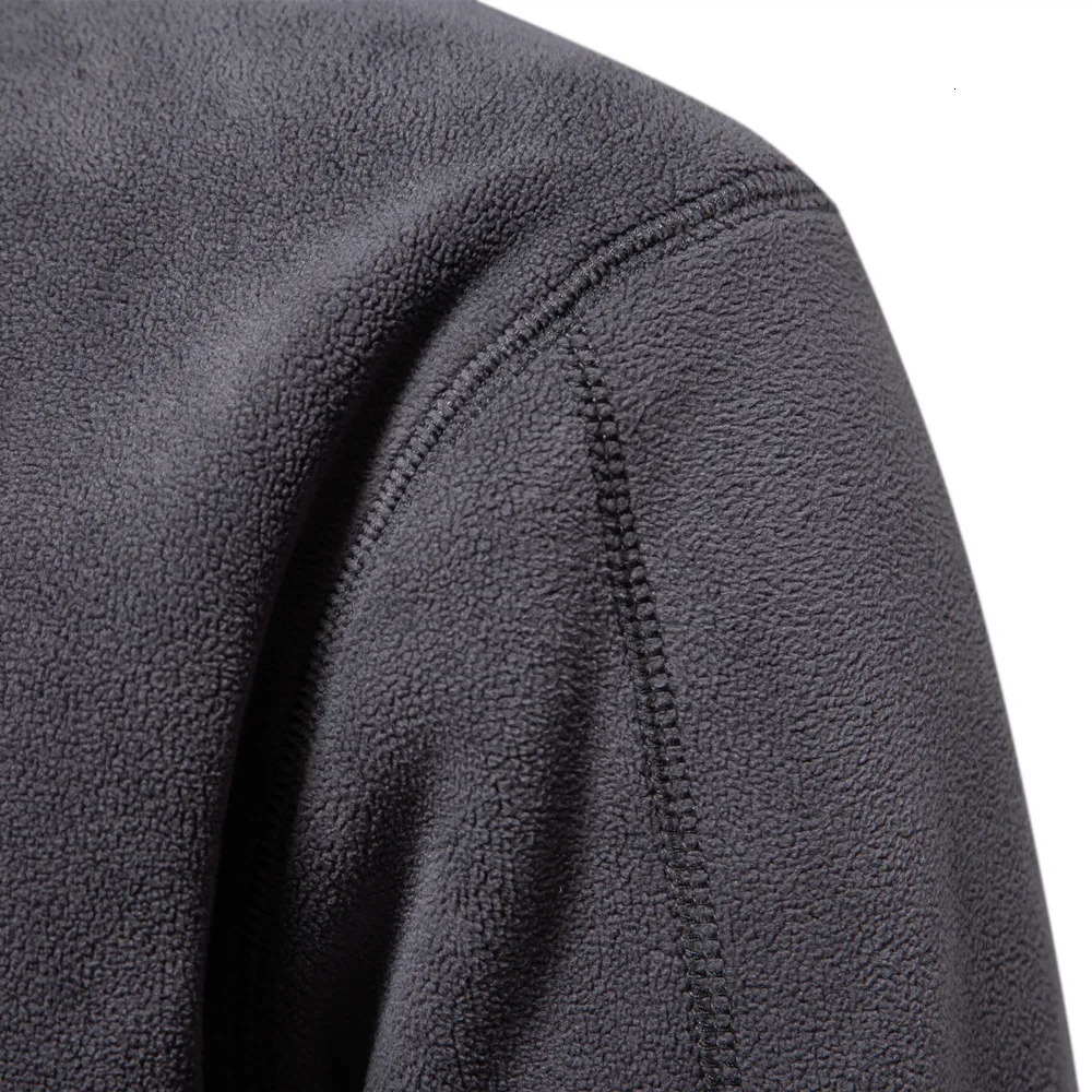 Autumn and Winter Men Sweater Lamb Wool Half High Neck Zipper Solid Color Warm Mens Pullover Casual Daily Sweatshirt 250304