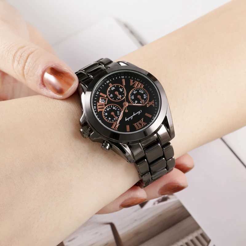 New Fashion Calendar Womens Gold and Silver Simple Couple Watch Relogio Womens Alloy RS QuartzXJ250304