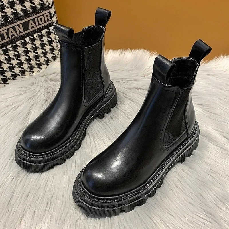 Hot Selling Wen Autumn Winter Boots Classics Solid Elastic Band Slip On Boots British Versatile Short Boots Botas De Mujer Z250304