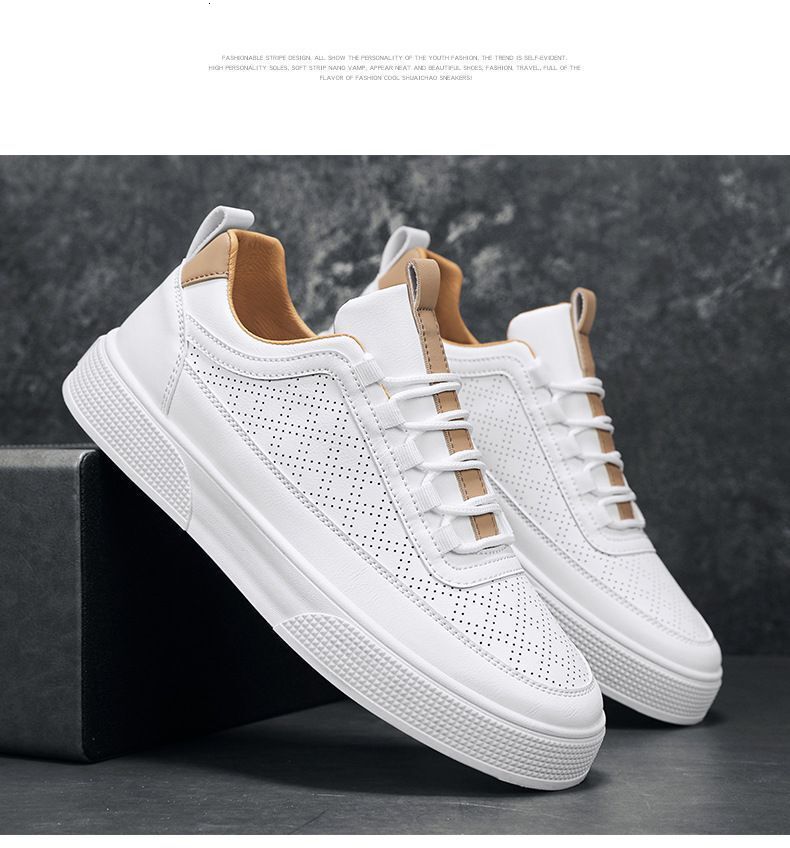 Spring Designer s New Breathable White Shoes 2025 Newly Launched Multi Functional Sports Men s Casual Leather Lightweight Solid Color Fashion Shoes