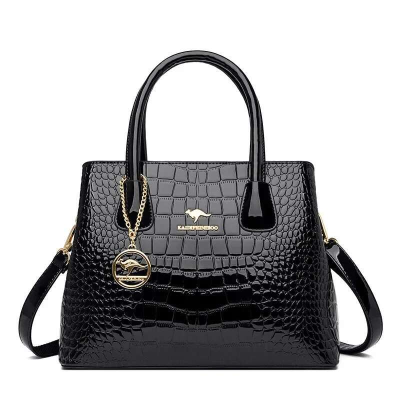 New Fashion Alligator Women Handbags European Design Patent Leather Ladies Shoulder Bags Female Girl Brand Crossbody Bag
