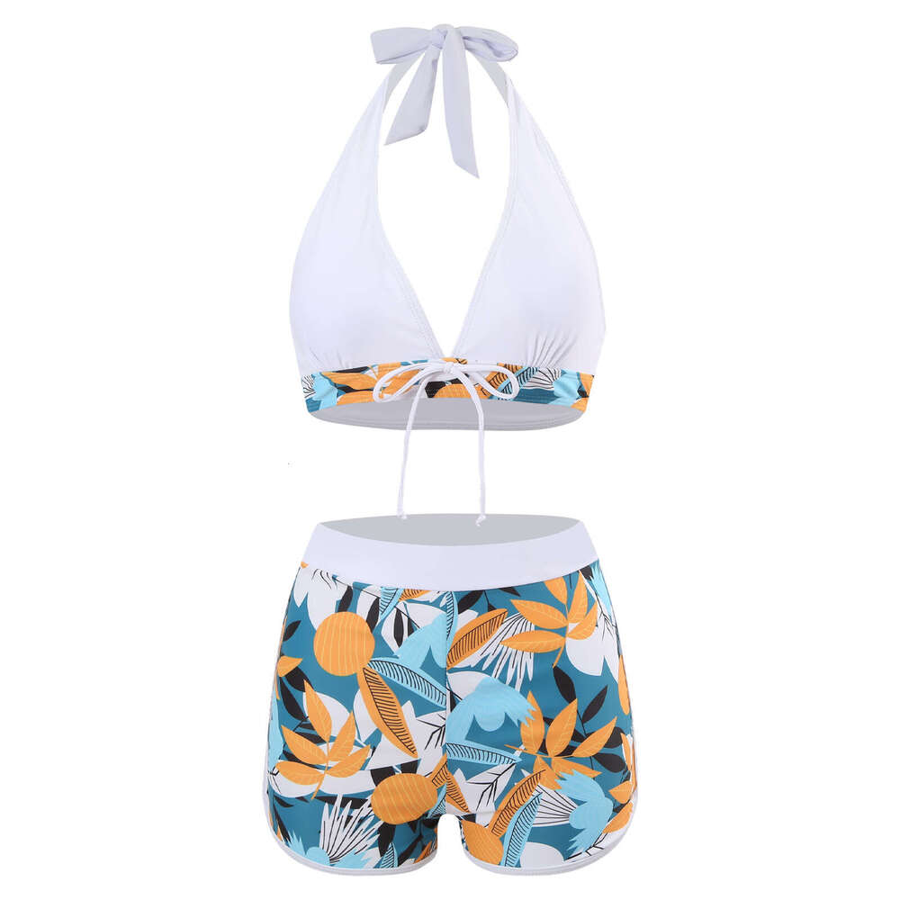 European and American bikini women with chest cushion conservative backless sexy swimsuit 2025 temperament versatile new trendy clothing ins