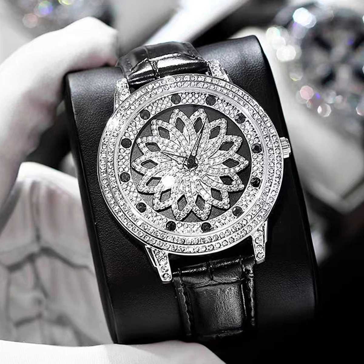 Fashionable Full Diamond Lucky Star Rotating Leather for Men and WomenXJ250304