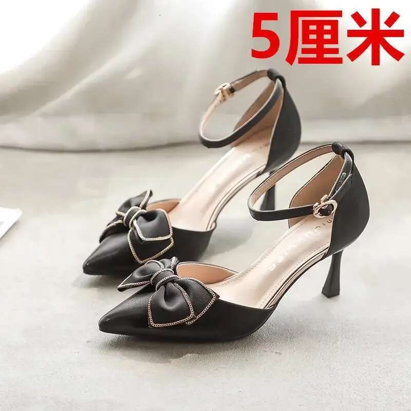 New Medium Heel Heels Womens Shoes Trend Pointed Toe Butterfly Stilettos Elegant Dress Weddings Bridal Party White Designer