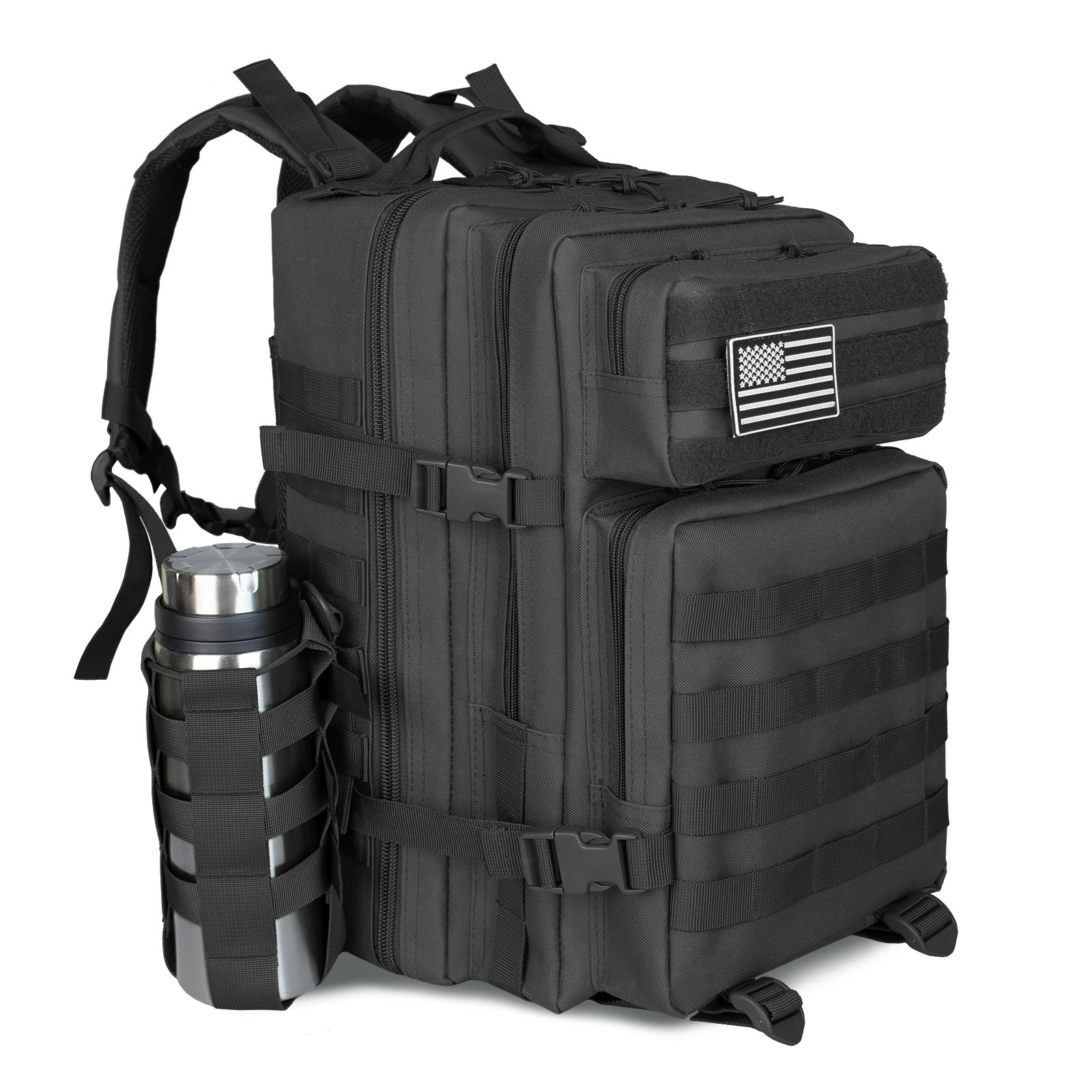 Ship from US 45L Large Tactical Backpack For Men Military Army Assault Pack Highland Backpacks Molle Daypack 3 Day Bug Out Bag Hiking Campin 250304FBB