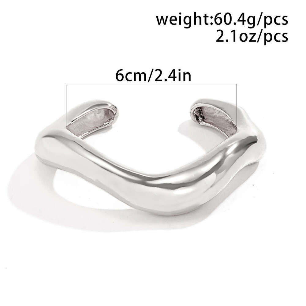 Jewelry Style Exaggerated Design Geometric Alloy Electroplated Bracelet