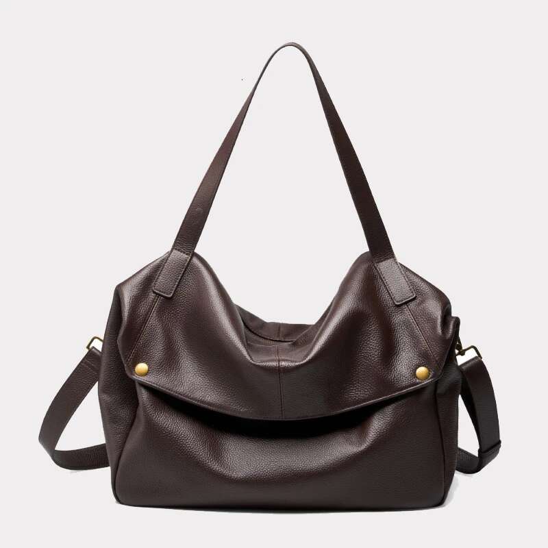 Natural Genuine Leather Soft Large Shoulder Bags For Women Trend Designer Big Commuter Tote Hobo Ladies Handbags