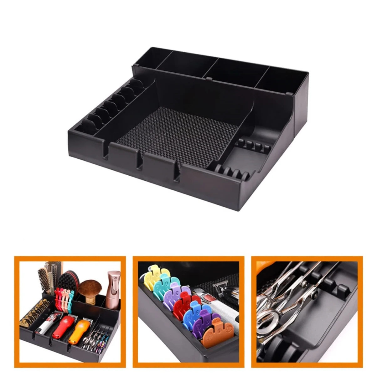 Salon Barber Hair Clipper Storage Box Beauty Hairdressing Tools Electric Hair Clipper Comb Tray Bracket 250304
