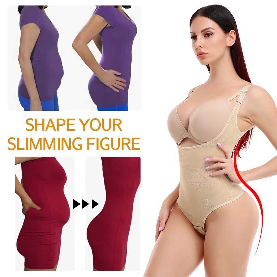 Women Shapewear Bodysuit New Tummy Control Shapewear Waist Trainer Thong Body Shaper Colombian Fashion Slimming UnderwearXJ250304