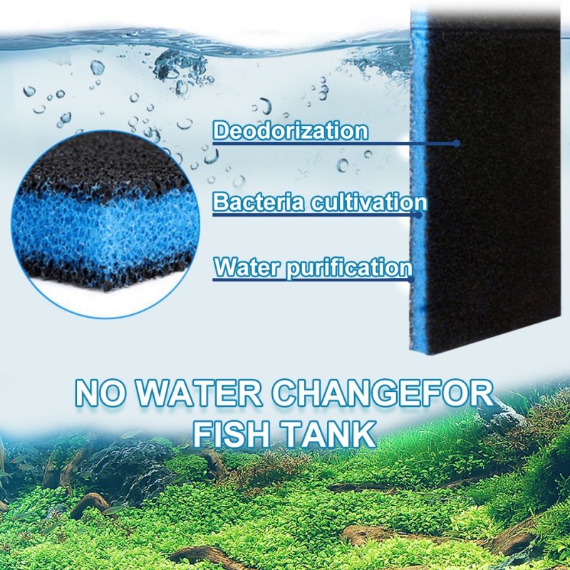 50*11*2cm 3 IN 1 Filter Pad Aquarium Fish Tank Filter Water Purification Activated Carbon High Density Skimmer Aquarium Sponge