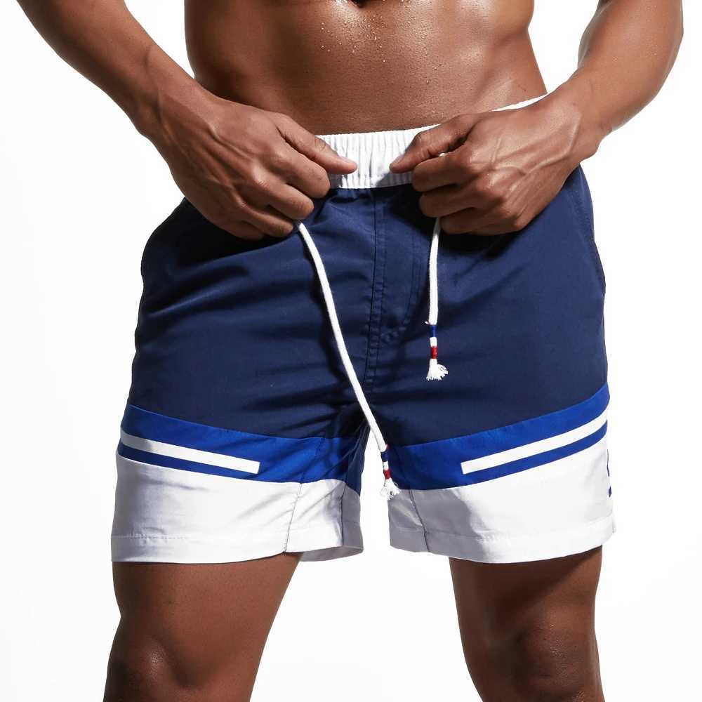 Mens Swimming Shorts Quick Dry Beach Trunks Swimwear with Mesh LiningT250304