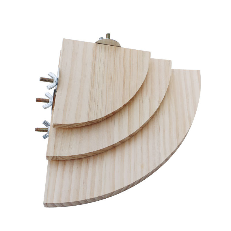 Fan-shaped Bird Parrot Wooden Stand Rack Bird Cage Accessories Perch for Small Animal Chinchilla Squirrel Hamster Stand Board