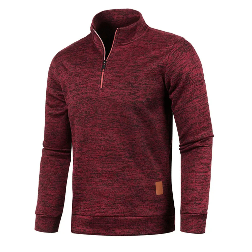 Mens Sweatshirts Spring Autumn Pullover Half Zipper for Male Hoody Outdoor Sweatshit Solid Color Stand Collar 250304