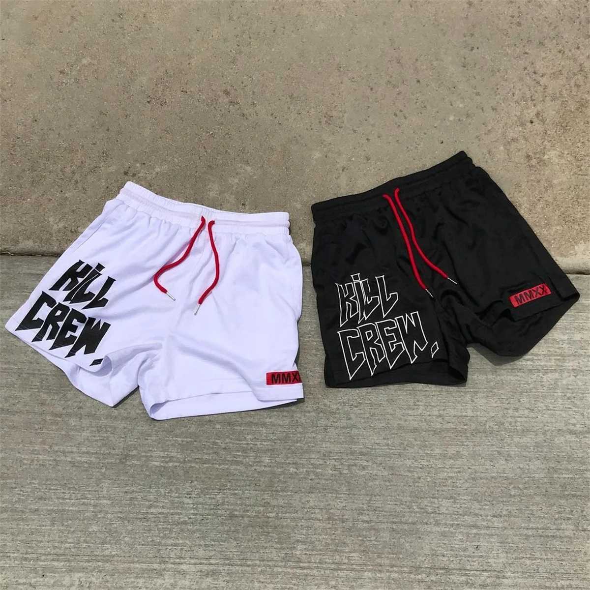 Bodybuilding Shorts Men Summer Running Sport Gym Fitness Breathable Mesh Bermuda Boxing Training Male Quick Dry Beach PantsT250304