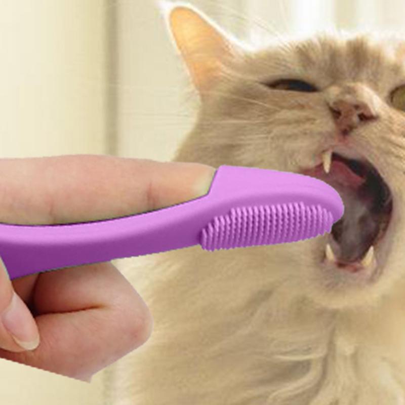 Grooming Brush For Cat Chin Soft Silicone Grooming Chin Scrubber Non-Slip Cleaning Brush Finger Multifunctional Pet Supplies For