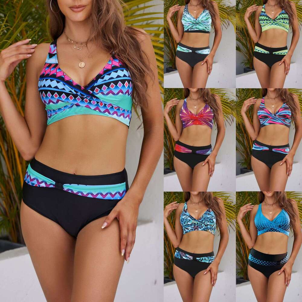 European and American fresh split women's sexy explosive bikini swimsuit 2025 new casual fashion trend clothing
