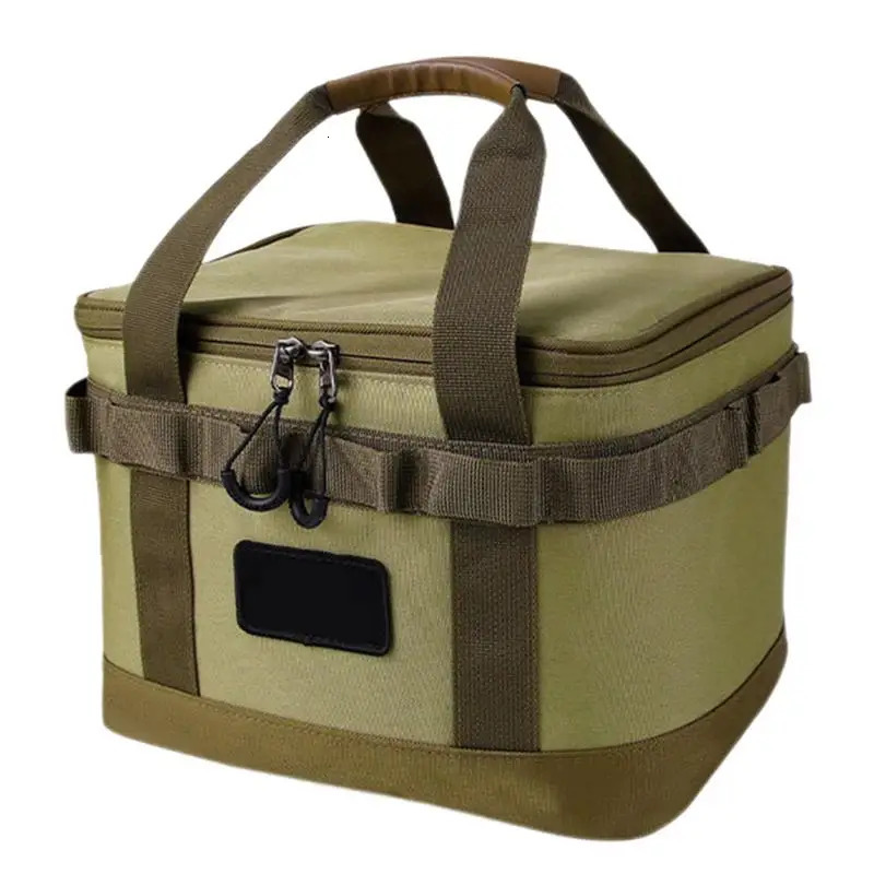 Ship from US 10L Outdoor Camping Gas Tank Storage Bag Large Capacity Ground Nail Tool Canister Picnic Cookware Utensils Handbag 250304FBB