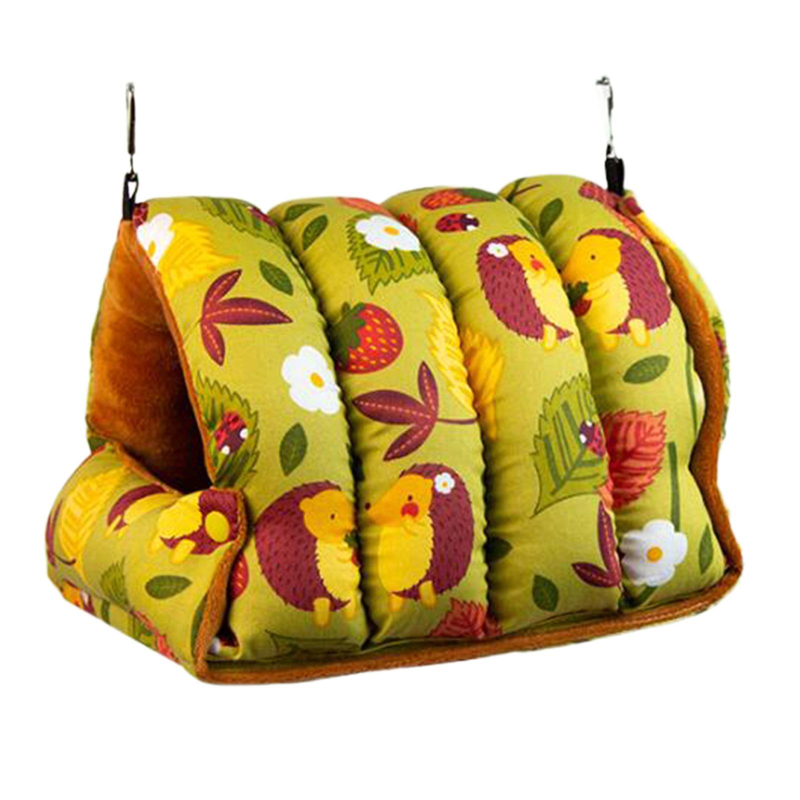Bird Nest Sleeping Bed Birds Hut Soft for Lovebirds Parakeets Cockatoo Green Large
