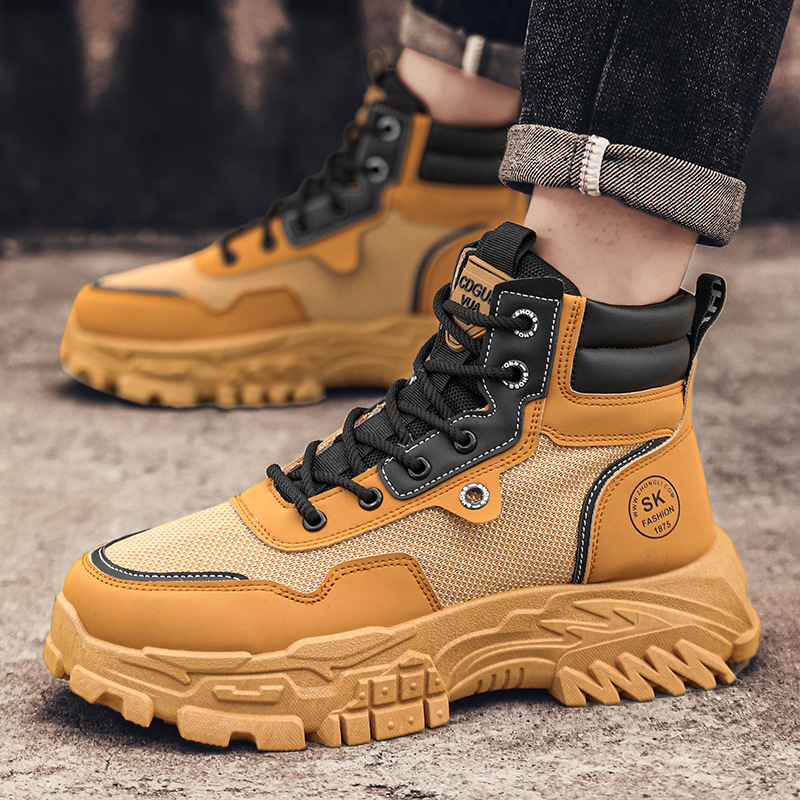 2025 Four Seasons Designer Original New High Top Men s Trendy Versatile Thick Bottom Sports Thick Bottom Anti Slip Outdoor Casual Martin Boots