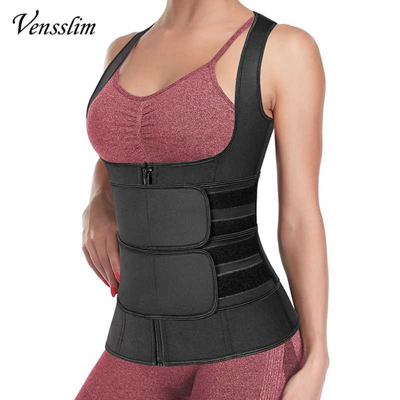 Womens Waist Trainer Vest Body Shaper Neoprene Sauna Sweat Suit Slimming Sheath Workout Corset Top Shapewear Fitness Trimmer BeltXJ250304